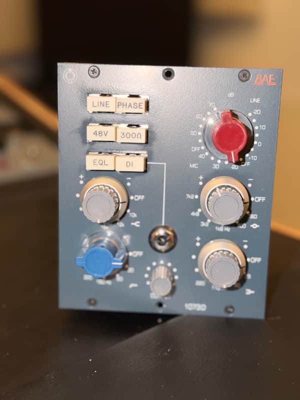 BAE 1073D Deluxe 500 Series Mic Pre / EQ Module 2010s - Blue image 1