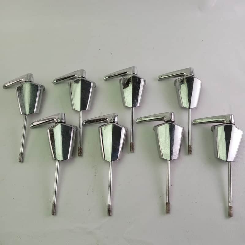 Premier 8x Bass Drum Tension T-Rods+Claws Vintage 60s-70s Elite Chrome Set4 9/16 image 1