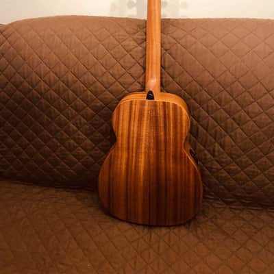 Lag TRAVEL-RCE Travel Series Solid Red Cedar Top Khaya Neck 6-String Acoustic-Electric Guitar w/Case image 4