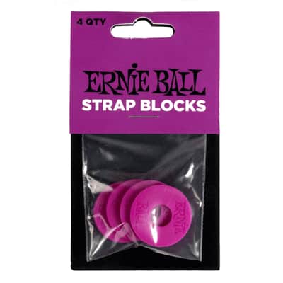 Strap Blocks Purple Set Guitar / Bass Instrument Strap Securing Flex-Locks Fits Most Nice n Tight & Modification-Free Secure & Aesthetic Strap Locking image 2