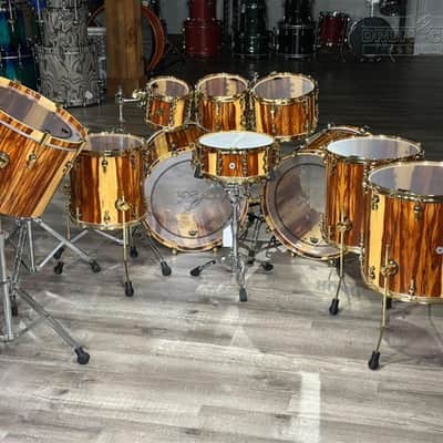 Sonor SQ2 Beech 10pc Drum Set African Marble Gloss image 6