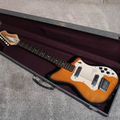 Vintage 1960s Alamo Fiesta Ryder Electric Guitar Orangeburst Very Clean image 1