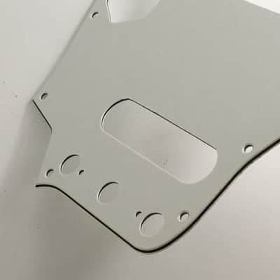 Left Handed Custom Vintage Style 3 Ply Jaguar Pickguard for Fender Jag Guitar White Black White image 4