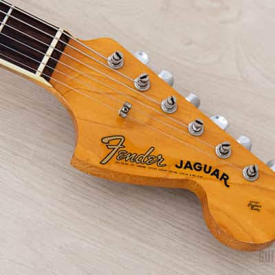 1966 Fender Jaguar Vintage Offset Guitar Sunburst w/ Big Neck, Case image 4
