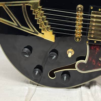 D'Angelico EX-SS Excel SS Singlecut Semi-Hollowbody Guitar with Case 2022 - Black image 6