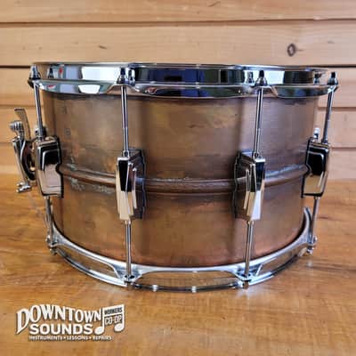 Ludwig Copper Phonic LC608R 8” x 14” Snare Drum - Smooth Raw Shell, Imperial Lugs image 4
