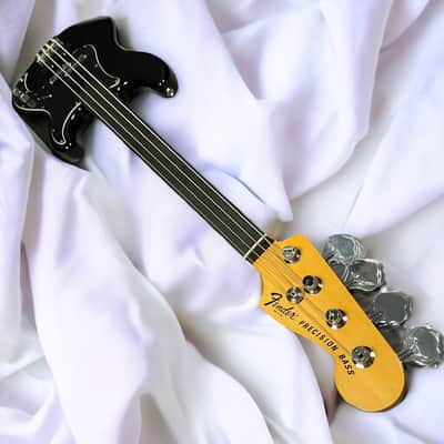 Fender Tony Franklin Unlined Fretless Precision, Black / Ebony *IN STOCK* image 10