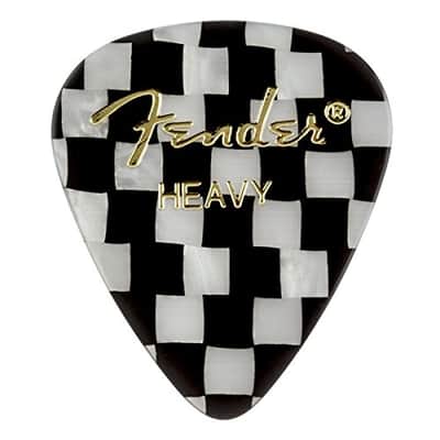 Fender 351 Premium Celluloid Guitar Picks - HEAVY, CHECKERED - 12-Pack (1 Dozen) image 5