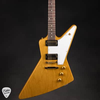 Gibson Custom Shop 1958 Korina Explorer White Pickguard Natural 8.11 #85393 image 3