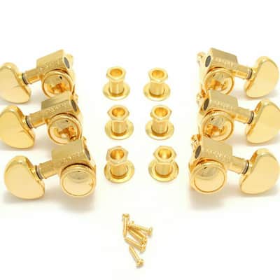 Grover 502G Rotogrip Locking Rotomatic Tuners 3 +3 Gold Finish image 3