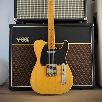 Whitfill T Custom Shop Boutique Relic Telecaster Lightweight Swamp Ash Blackguard, 3,06kg, 10" Radius uvm. 2021 - Aged Butterscotch Relic image 15