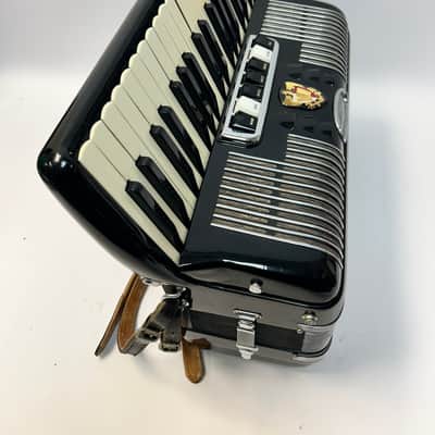 Black Harmonium Piano Accordion LMH 41 120 Made in Italy image 4