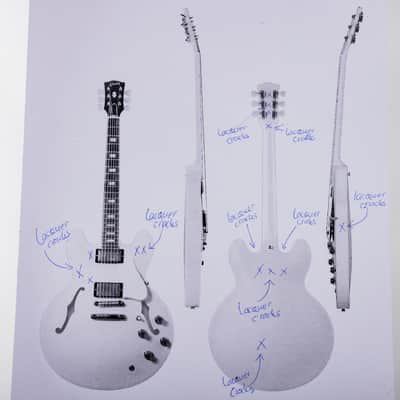 Gibson Custom 59 ES 355 Diamond F Holes Heavy Flake, Silver Sparkle Gloss G | Demo image 24