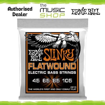 Ernie Ball Cobalt Flatwound Hybrid Slinky 45-105 Bass Guitar Strings - 2813 image 1