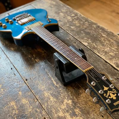 Vintage 1982 Japanese Yamaha SG800s Factory Metallic Blue w/ Vintage Leatherette Case image 8