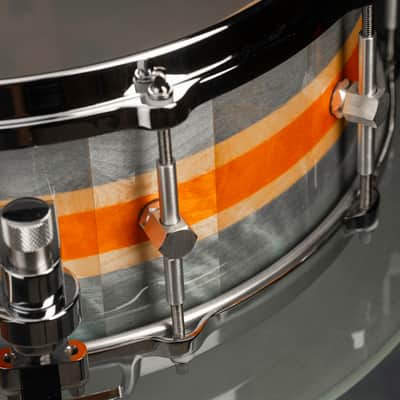 Seven Six Drum Company's The Flame Birch III 6x14 Custom Solid Stave Snare Drum image 7