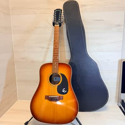 Epiphone FT-160 Texan-12 MIJ 12-String Acoustic Guitar w/ OHSC - Professionally Repaired 1972–1975 production image 16