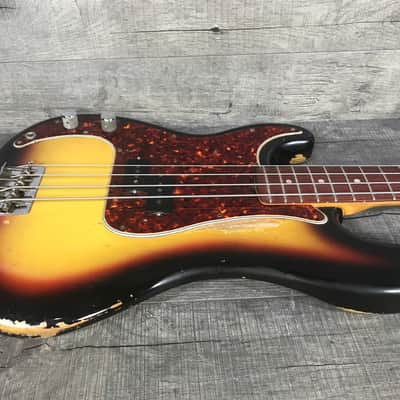 Fender Precision Bass 1966 Sunburst Lefty image 3