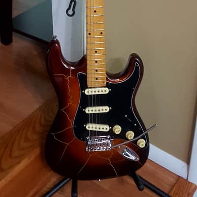 Logtown Guitars Custom Strat Style 2020 Tobacco/Rootbeer Gold Burst Lightning, image 7