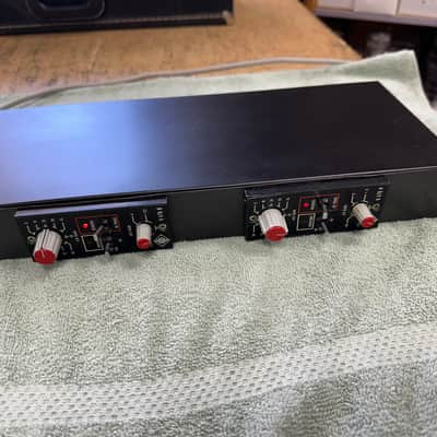 Pair of Neumann V476B Microphone Preamplifiers with Power Supply mounted in rack image 3