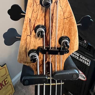 Ladny Guitars Custom Handbuilt P/MM 5 String Ash/spalted/maple/wenge P Bass 2022 Spalted Maple 1/“ top image 3