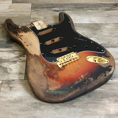Made to Order - FRANCHIN Mercury guitar body SRV #1 REPLICA Relic Aged Sunburst 100% Nitro Lacquer Alder Stratocaster-Strat-S-Style Made in Italy image 2