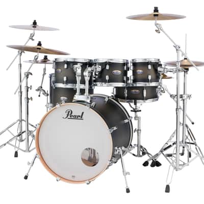 Pearl Decade Maple Satin Black Burst Kit 22/8/10/12/14/16/14 7pc Drum Shell Pack | Authorized Dealer image 3