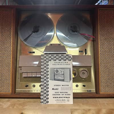 Mid-Century Telectro SS500W Reel-to-Reel Tape Recorder with Walnut Case (Repair/Parts) image 5