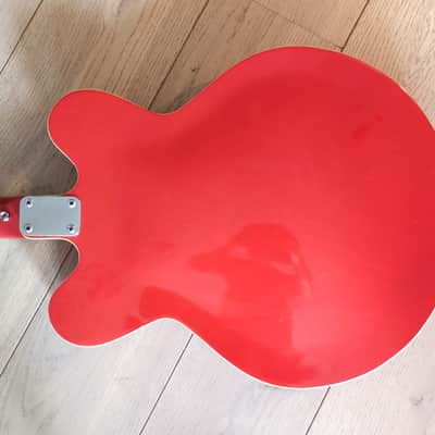 Columbus Hollowbody Bass early 70s Red image 4