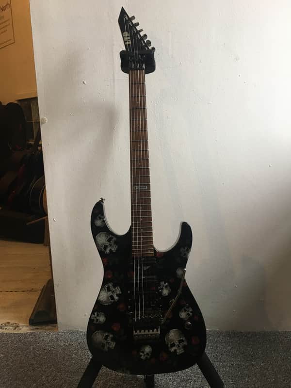 ESP LTD スカルローズ　M-200SR エレキギター ESP LTD M-200SR Skulls and Roses Electric Guitar | Reverb