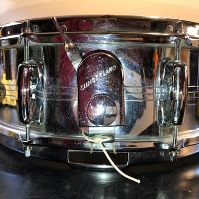 Slingerland - Chrome Over Brass Sound King Snare Drum image 3