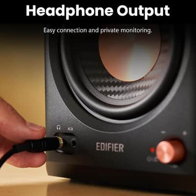 Edifier MR4.5 Bi-Amped Studio Monitor, 80W RMS Bookshelf Speakers - Black image 7