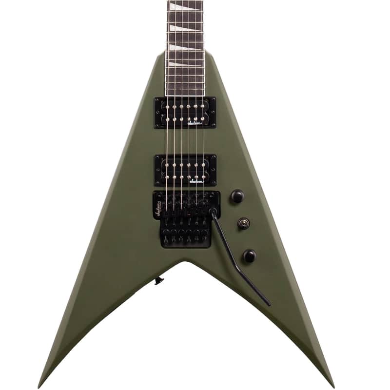 Jackson Dinky Arch Top JS22 Jackson JS Series King V JS32 Electric Guitar, Amaranth Fingerboard Guitar, Matte Army Drab image 1
