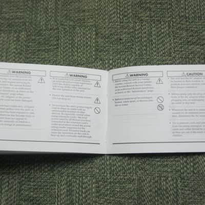 used (less than lite average wear) genuine Boss Owner's Manual for PH-3 Phase Shifter (NO: pedal / other items) 2000s (copyright year 2002) white matte paper / black print & graphic [5 inches across (unopened), 3 & 1/2 inches high] 32 pages cover to cover image 24