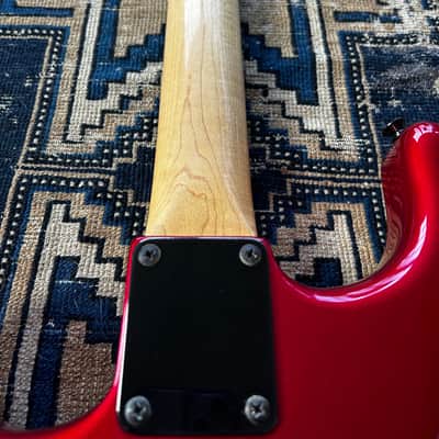 ESP 48th St Custom Shop Rare Reverse Headstock  Original Paperwork Super Strat 1986/1987 - Red image 14