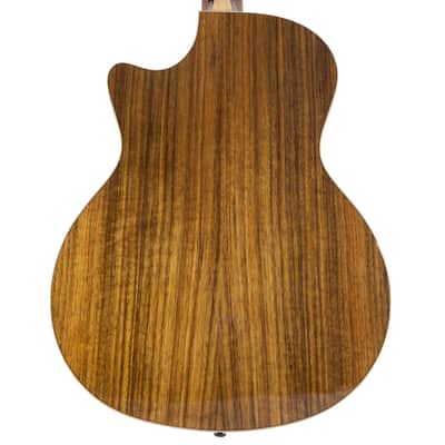TARIO 41'' Electric Acoustic All Solid Guitar Solid Spruce Top Solid Ovangkol Back and Sides Mahogany Neck Undersaddle Piezo Pickup .High Gloss image 5
