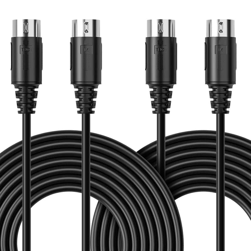 MD-PRO 5 Pin DIN MIDI Cable OFC Wire for Keyboard, Rack Synth, Sampler, Sound Source and Other Music Gear. MD-PRO (10 Feet (2 Pack)) image 1