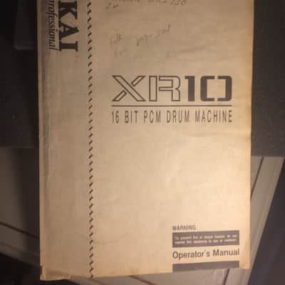 Akai XR10 Drum Machine Original Operator's Manual. image 1