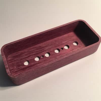 Guilford Purphleheart P-90 Pickup Covers for Bare Knuckle and others - 50/52mm - 1 Cover Natural Wood image 3