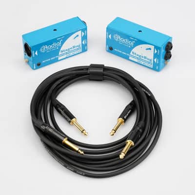 2 Radial SB-1 StageBug Compact Active Direct Boxes DIs w/ Cables #54030 image 13