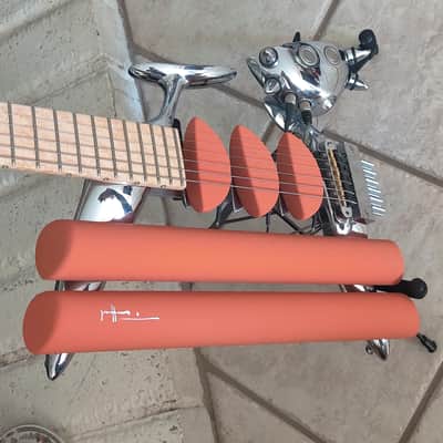 Teuffel Birdfish Electric Guitar – Rare 2000s Model in Apricot Matte – Complete with Original Case & Accessories image 6