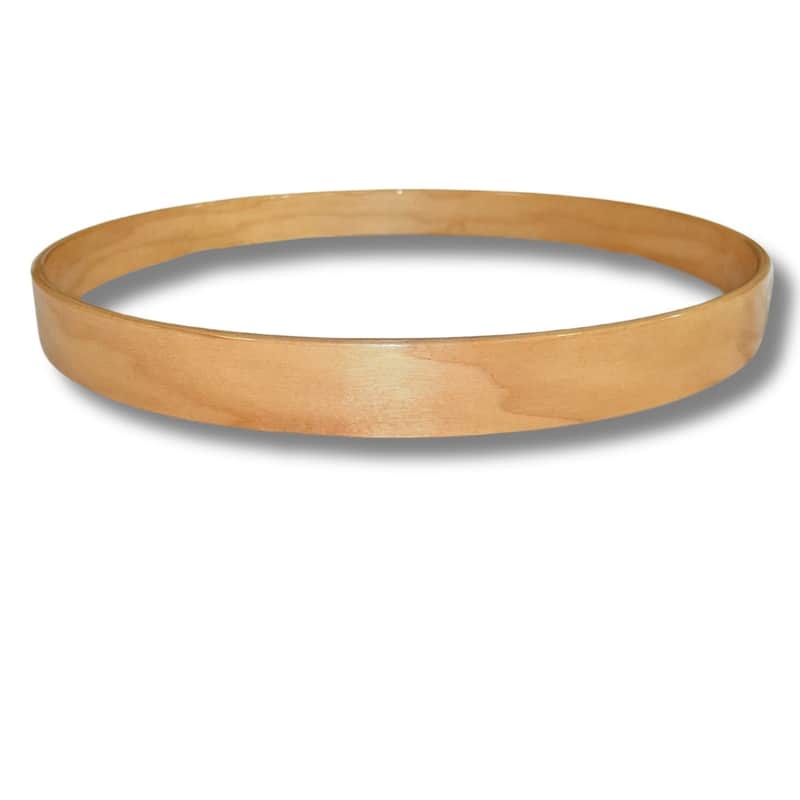 WORLDMAX 18" clear lacquer BD Hoop. Available in sizes 16-24" 1.5" height with rounded edge image 1