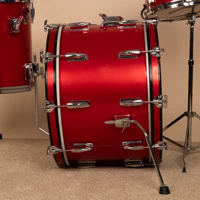 1980s Premier Soundwave Polychromatic Red Drum Set image 9