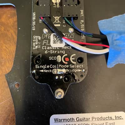 Warmoth Fishman Fluence-loaded pickguard - Black imagen 6