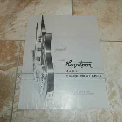 Vintage 1960's Hagstrom Slim Line Guitars-Basses Catalog! Rare, Original! Impala, Condor, F-200! image 1