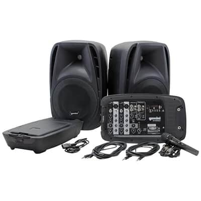 Gemini Sound ES-210MXBLU - Ultra-Portable Professional PA System with Dual 10" Speakers, Built-in Mixer, Bluetooth Streaming, Ideal for DJs, Musicians & Podcasters image 1