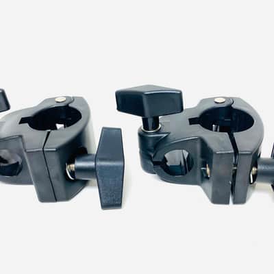 Pair of Hatched Rack Clamp Bracket Mount Arm Holder for Roland Yamaha Gibraltar image 2