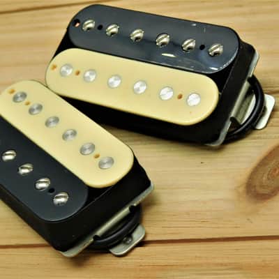 Guitar Madness Overwound Alnico II Humbucker Pickup Set Nickle Silver Base plates Zebra image 2