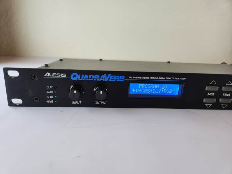 Alesis QuadraVerb 20k Bandwidth Simultaneous Digital Effects Processor 1990s - Black image 1