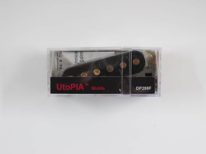 DiMarzio Utopia Middle Single Coil Pick-up Black W/Gold Poles DP 288 F image 1